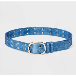 Wild Fable Denim Grommet Belt Blue Women’s XS NWT